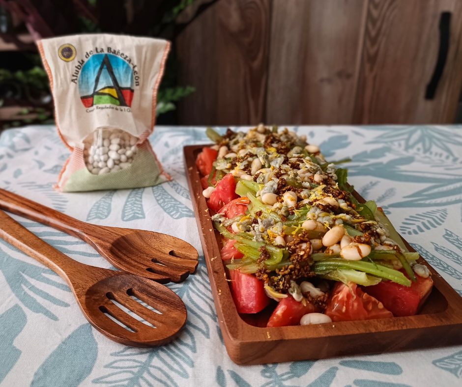 ENSALADA DE ALUBIAS CON BORRAJA Y ALMEJAS