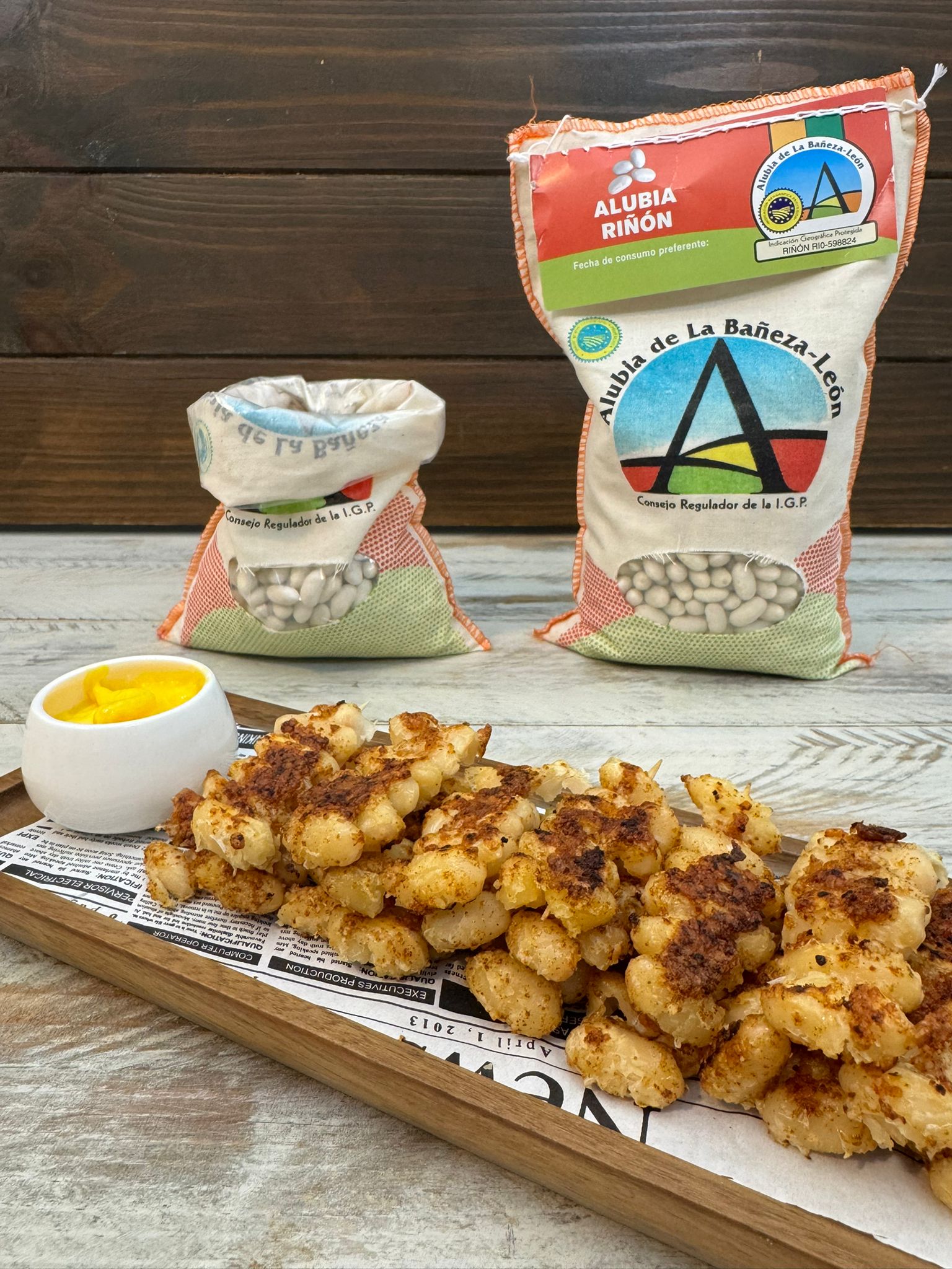 Brochetas de alubias